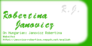 robertina janovicz business card